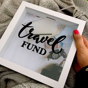 Travel fund piggy bank